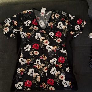 Disney Black and White Floral Top